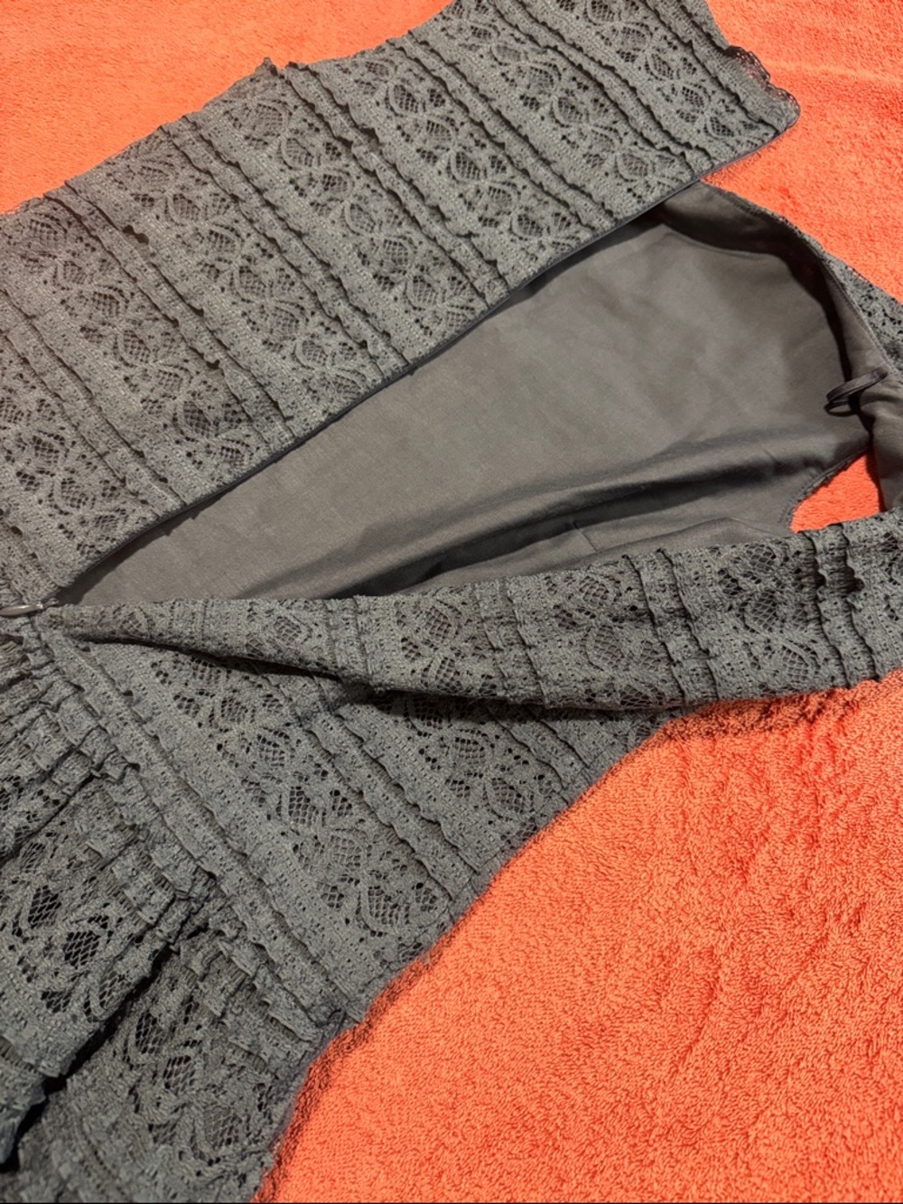 Zara Black Lace Fit & Flare Dress - Picture 11 of 11